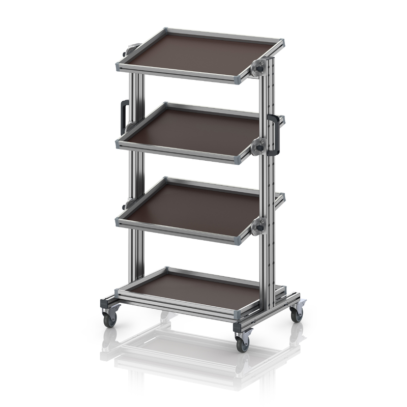 AUER Packaging Systémový přepravní vozík pro euro přepravku 60 x 40, výška 134 cm, sklopná EG SWN 134 64 U